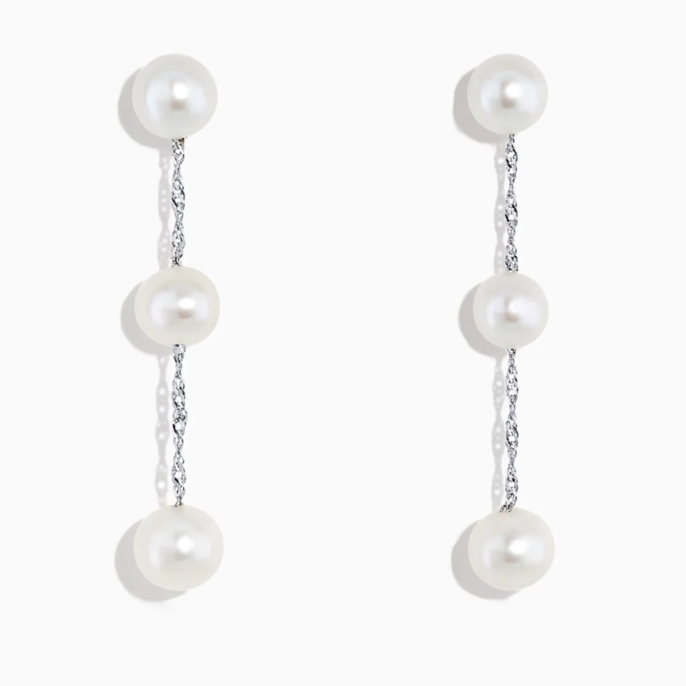 Effy 14K White Gold Cultured Fresh Water Pearl Drop Earrings